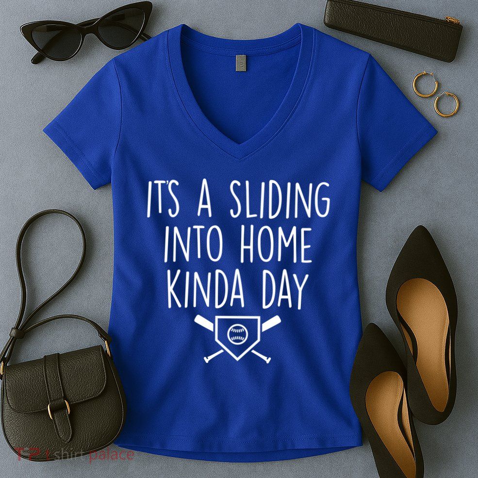 It's A Sliding Home Kinda Thing Women's V-Neck T-Shirt