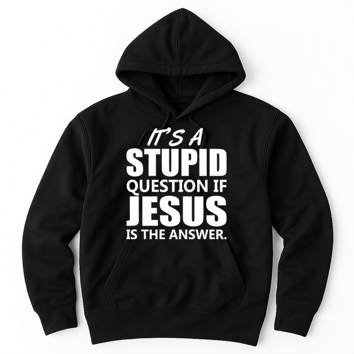 It's A Stupid Question If Jesus Is The Answer Hoodie