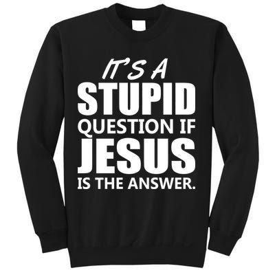 It's A Stupid Question If Jesus Is The Answer Sweatshirt