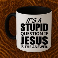 It's A Stupid Question If Jesus Is The Answer Mug