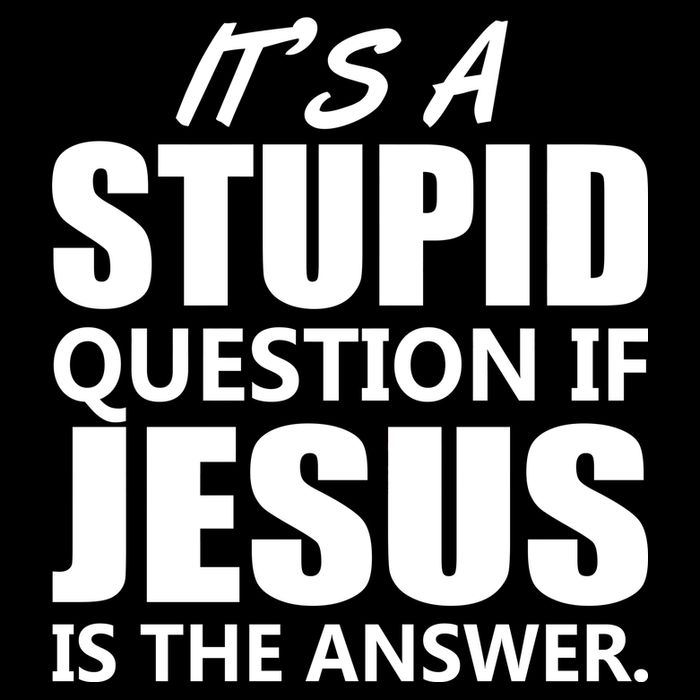 It's A Stupid Question If Jesus Is The Answer 16 in Basic Backpack