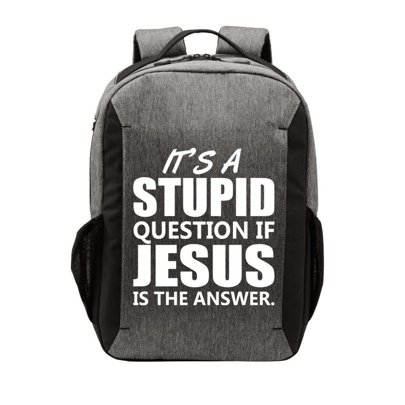 It's A Stupid Question If Jesus Is The Answer Vector Backpack