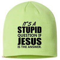 It's A Stupid Question If Jesus Is The Answer Sustainable Beanie