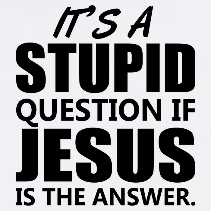 It's A Stupid Question If Jesus Is The Answer Garment-Dyed Sweatshirt