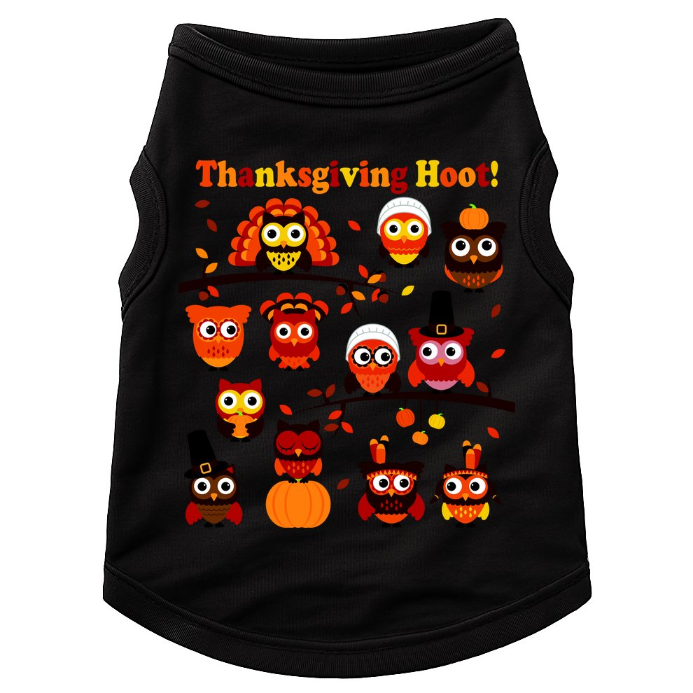 It's a Thanksgiving Hoot Owl Mashup Doggie Tank