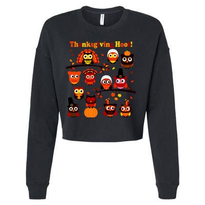 It's a Thanksgiving Hoot Owl Mashup Cropped Pullover Crew