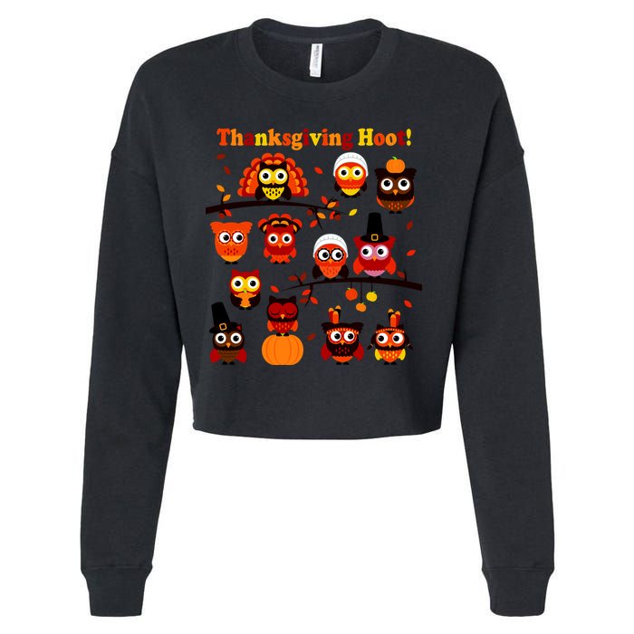 It's a Thanksgiving Hoot Owl Mashup Cropped Pullover Crew
