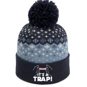 It's A Trap Chinese Finger Trap The Baniff Cuffed Pom Beanie