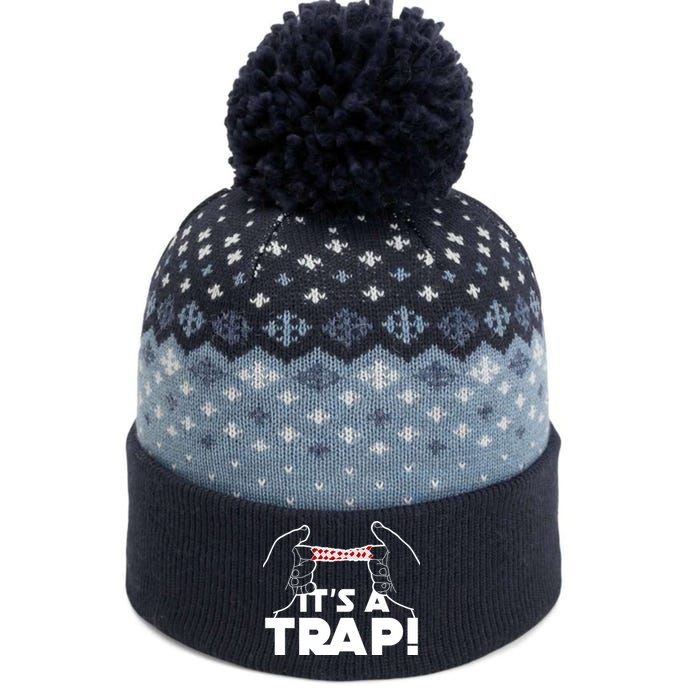 It's A Trap Chinese Finger Trap The Baniff Cuffed Pom Beanie