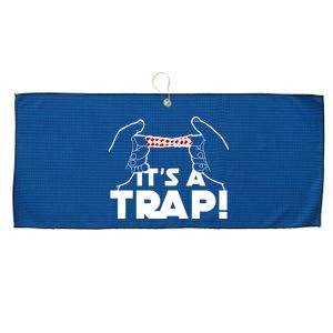 It's A Trap Chinese Finger Trap Large Microfiber Waffle Golf Towel