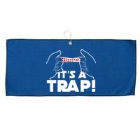 It's A Trap Chinese Finger Trap Large Microfiber Waffle Golf Towel