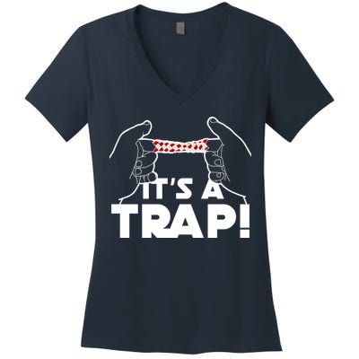 It's A Trap Chinese Finger Trap Women's V-Neck T-Shirt