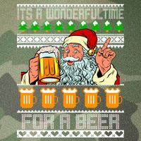 It's A Wonderful Time For A Beer Ugly Christmas Sweater Design Legacy Tie Dye Trucker Hat