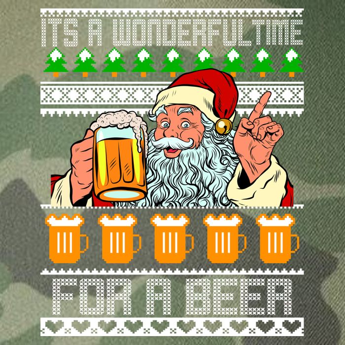 It's A Wonderful Time For A Beer Ugly Christmas Sweater Design Legacy Tie Dye Trucker Hat