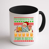 It's A Wonderful Time For A Beer Ugly Christmas Sweater Design Mug