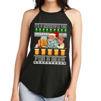 It's A Wonderful Time For A Beer Ugly Christmas Sweater Design Women's Perfect Tri Rocker Tank