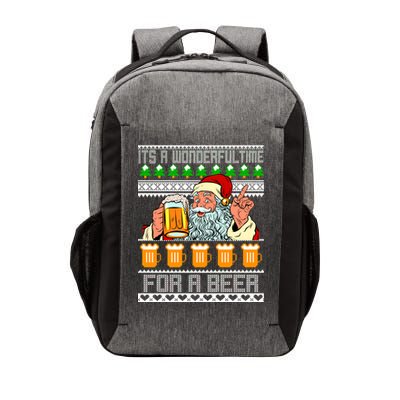It's A Wonderful Time For A Beer Ugly Christmas Sweater Design Vector Backpack