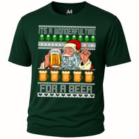 It's A Wonderful Time For A Beer Ugly Christmas Sweater Design Performance Shirt