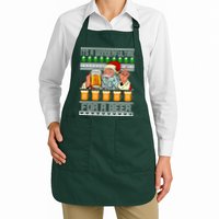 It's A Wonderful Time For A Beer Ugly Christmas Sweater Design Apron