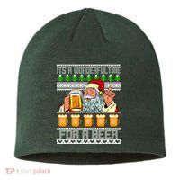 It's A Wonderful Time For A Beer Ugly Christmas Sweater Design Sustainable Beanie