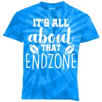 It's All About That End Zone Football Kids Tie-Dye T-Shirt