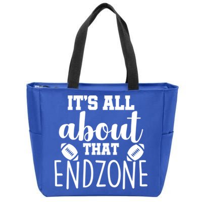 It's All About That End Zone Football Zip Tote Bag