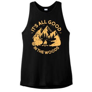 It's All Good In The Woods Wilderness Camping Ladies PosiCharge Tri-Blend Wicking Tank