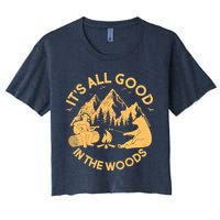 It's All Good In The Woods Wilderness Camping Crop Top