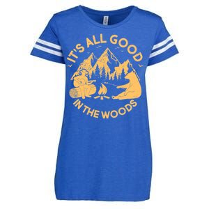 It's All Good In The Woods Wilderness Camping Enza Ladies Jersey Football T-Shirt