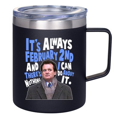 It's Always February 2nd There's Nothing I Can Do About It Groundhog Day 12oz Stainless Steel Coffee Mug