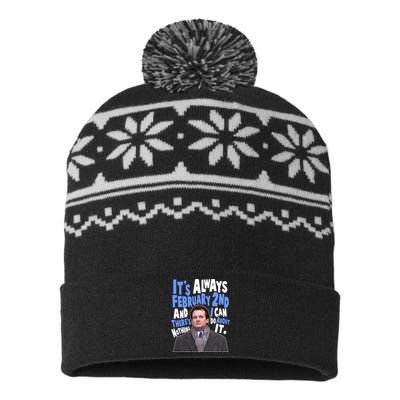 It's Always February 2nd There's Nothing I Can Do About It Groundhog Day USA-Made Snowflake Beanie