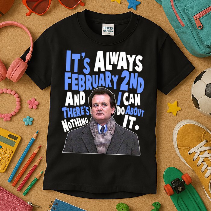 It's Always February 2nd There's Nothing I Can Do About It Groundhog Day Kids T-Shirt