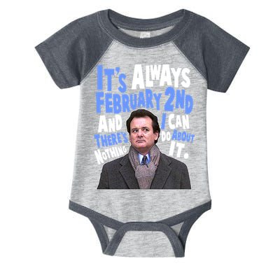 It's Always February 2nd There's Nothing I Can Do About It Groundhog Day Infant Baby Jersey Bodysuit