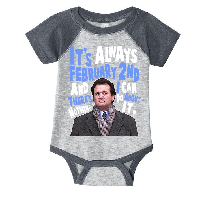 It's Always February 2nd There's Nothing I Can Do About It Groundhog Day Infant Baby Jersey Bodysuit