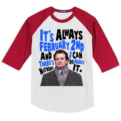 It's Always February 2nd There's Nothing I Can Do About It Groundhog Day Kids Colorblock Raglan Jersey