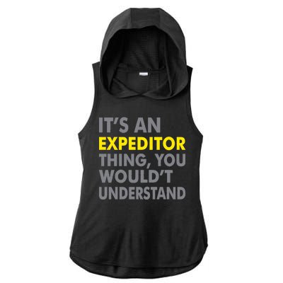 It's An Expeditor Thing Ladies PosiCharge Tri-Blend Wicking Draft Hoodie Tank