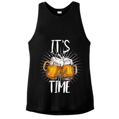 It's Beer Time Ladies PosiCharge Tri-Blend Wicking Tank