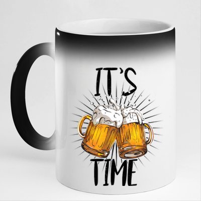 It's Beer Time 11oz Black Color Changing Mug