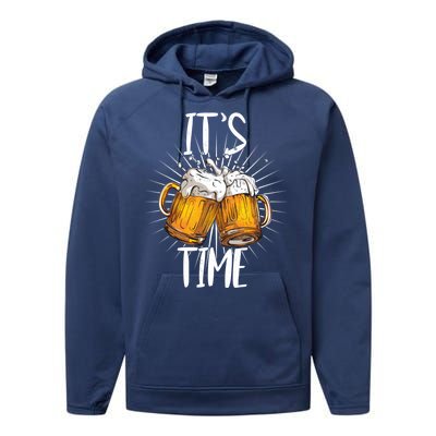 It's Beer Time Performance Fleece Hoodie