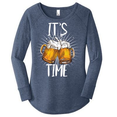 It's Beer Time Women's Perfect Tri Tunic Long Sleeve Shirt