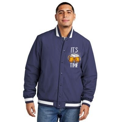 It's Beer Time Insulated Varsity Jacket