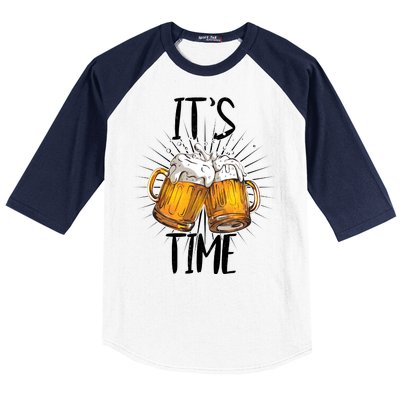 It's Beer Time Baseball Sleeve Shirt