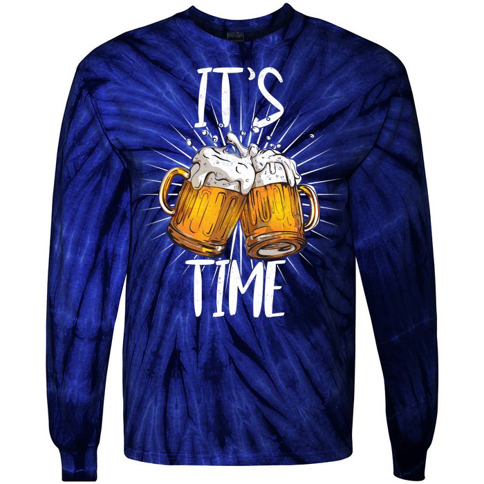 It's Beer Time Tie-Dye Long Sleeve Shirt