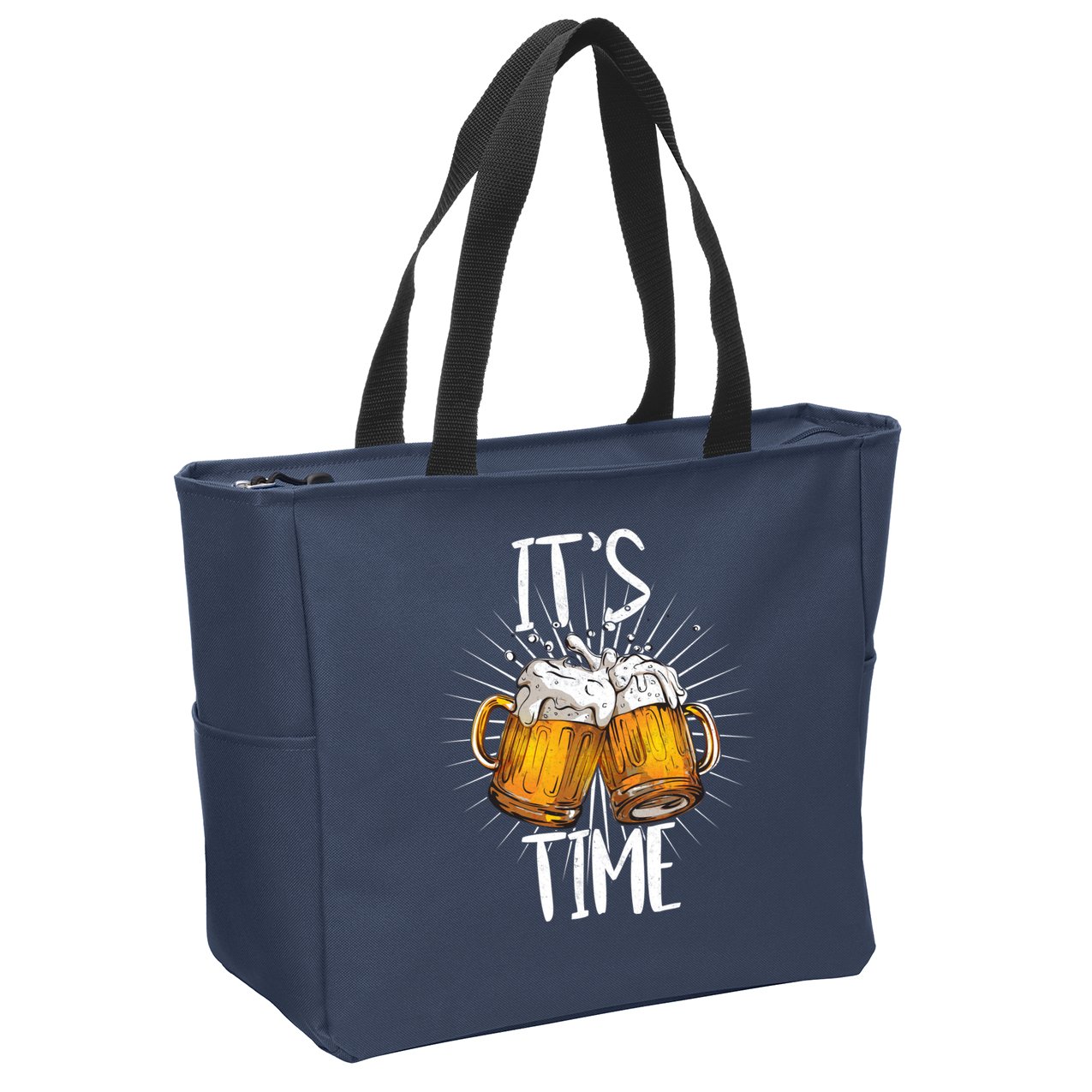 It's Beer Time Zip Tote Bag