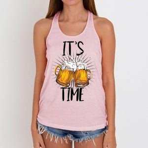 It's Beer Time Women's Knotted Racerback Tank