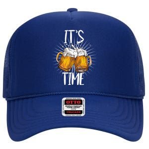 It's Beer Time High Crown Mesh Back Trucker Hat