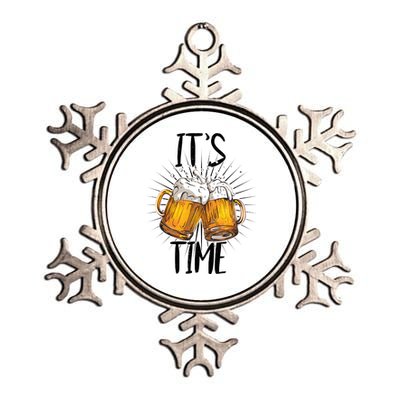 It's Beer Time Metallic Star Ornament