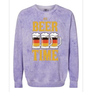 It's Beer Time German Flag Colorblast Crewneck Sweatshirt