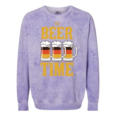 It's Beer Time German Flag Colorblast Crewneck Sweatshirt