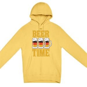 It's Beer Time German Flag Premium Pullover Hoodie